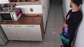 Brunette fucks husband's best friend in shower.