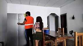 Hot latina spreads legs and shakes ass for neighbors