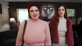 Riley and Scarlett keep stepbrother happy with cowgirl and blowjob 😏