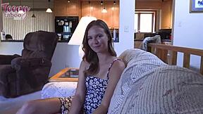 seth brogan seduces couch-surfing stella sedona with deepthroat and doggystyle