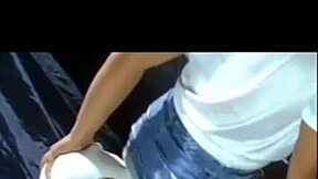 i'm the flat chested tranny gabriela muniz getting my ass pumped by the machine in solo masturbation with dildo