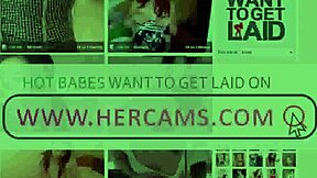 hot busty blonde oils up & toys her pussy while teasing on webcam