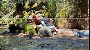 Unbelievable! Amateur Colombian couple films steamy action with stepbrother by the river!