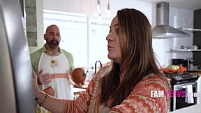 I saw Violet Gems sucking cock in kitchen for pervy pumpkins perverted step papa.