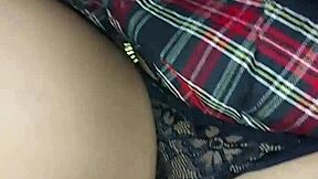 Blonde teen pounded while sucking monster black cock.