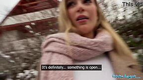 public agent meets cute blonde for outdoor pov blowjob and hardcore sex with big dick in tight pussy