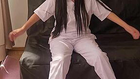 ouch, doctor, my ass hurts! will you reward me if i do this? hope your wife doesn’t see our video of you fucking me - real home clip