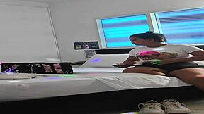 Mature whore cheats on husband with her young 18+ step-nephew for some wild rimjob action.