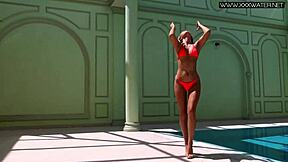 is mary kalisy nude in the pool? show me her tits!