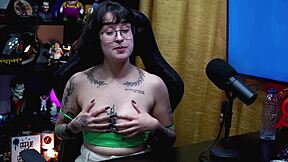 Martina Oliveira Naked In Podcast Interview With Natural Tits Close Up