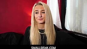 In this smallsis4k scene, sexy blonde tiny stepsister tana waters gets fucked by her stepbro for stealing