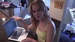 Cheating Stepdaughter Sage Fox Bent Over by Stepdad Seth Brogan