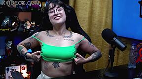 Martina Oliveira Naked In Podcast Interview With Natural Tits Close Up