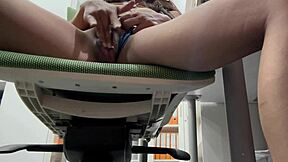 caught masturbating in the office, now getting a big ass blowjob?