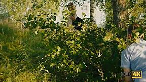 Old Man Licks Busty Teen's Pussy In Forest! Convince Her Now?