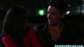 petite presley hart gets slammed on couch