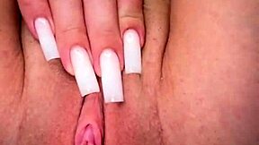 obnoxious woman in miniskirt gets ready for date with huge plug