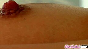 Pink wanda spreads oiled pussy and ass