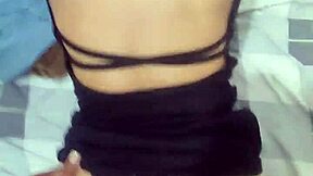 Latina girlfriend cheats with doggystyle sex, her wet pussy bent over.