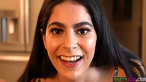 Nasty Stepsis Can't Complain With Dick In Her Mouth, Fingering Her Ass