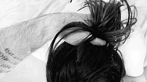 Young girl fucks big guy in viking style