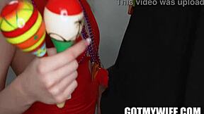 wife's taco gets stuffed by bbc bartender 😏 cecelia taylor blows old guy