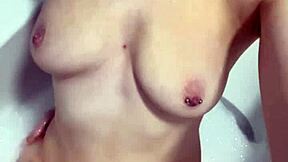 Horny British slut toys herself in shower... so hot! 🔥