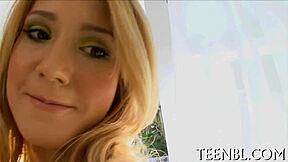 hey, couple with cum on face blowjob action