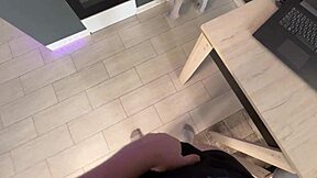 Step son chats briefly then fucks his horny mother in quickie anal session