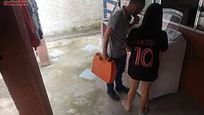 Housewife Pays Technician With Ass