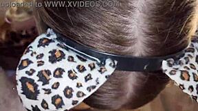 why is the hairdresser with glasses moaning while sucking in pov?