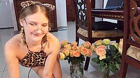 why is the hairdresser with glasses moaning while sucking in pov?