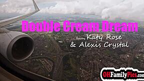 Horny stepsister Alexis Crystal and her small-tits friend Katy Rose fuck stepbro Nick Ross! Intense action!