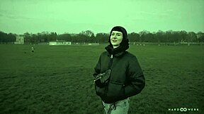 Bound Brunette Rips Clothes For Orgy