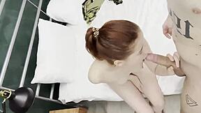 teen girl swallows a big cock in pov homemade video