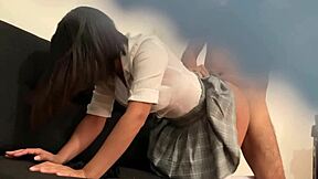 Colombian Teen 18+ Rides Hard with Tutor While Home Alone