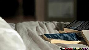 Cute Teen Cutie Gets Pussy Licked Then Enjoys Tribbing Up Close