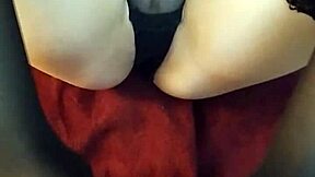 First Time Footjob In Stockings Leading To Cumshot?