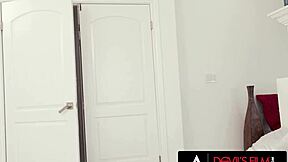 So, hot blonde teen Emma Rosie took her handyman's huge cock deep in her tight ass.