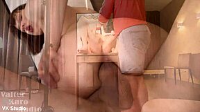 Sandy takes big cock in ass for anal orgasm