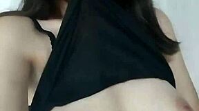 Look At This Cute Asian Teen 18+ Showing Her Big Natural Tits! So Beautiful And Young!