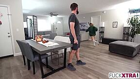 Petite teen caught tall stepbro in action.