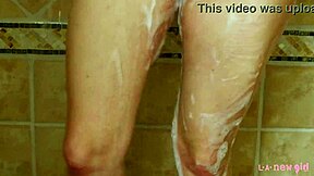 Gorgeous blonde teen 18+ feels shy after shower. Her petite frame on sofa melts my heart during interview.