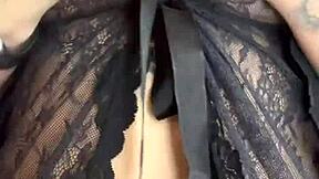 Thick latina dances in see-through lingerie at home