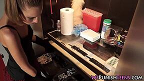 Fetish Teen's Face Jizzed With Cum After Rough Blowjob!