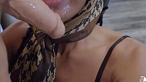 Quick blowjob and cum in mouth before workout