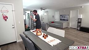 Petite teen caught tall stepbro in action.