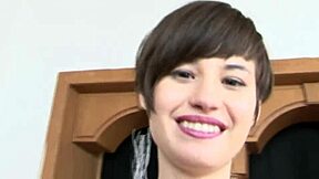 geizer takes big cock for wild fucking on bed with fishnets on