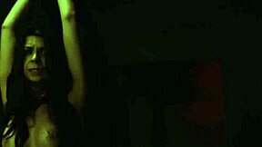 Husband enjoys morning sex with two teen sluts in bondage.