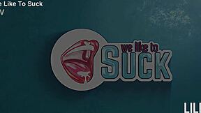 Tinder date bends for cumshot